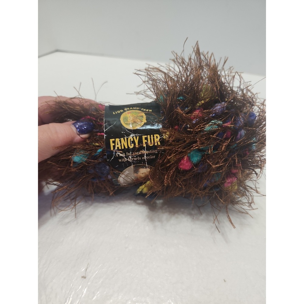 Lion Brand Fun Fur Eyelash Yarn  Chocolate Sprinkles